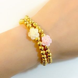 Handmade Boho Rose Beaded Bracelet
